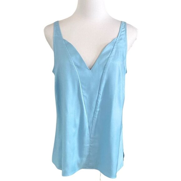 NWOT TED BAKER THE RUBIEZ DOUBLE LAYER EFFECT SLEEVELESS TOP IN SKY-BLUE - M (2) - Picture 2 of 9